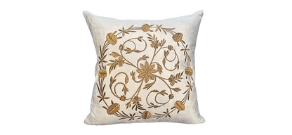 Blossoms Designer copper zari embroidered cushion cover with velvet off white fabric .

Size 16x16 inch 

No filler included

Qty - 1 unit

Fabric - velvet