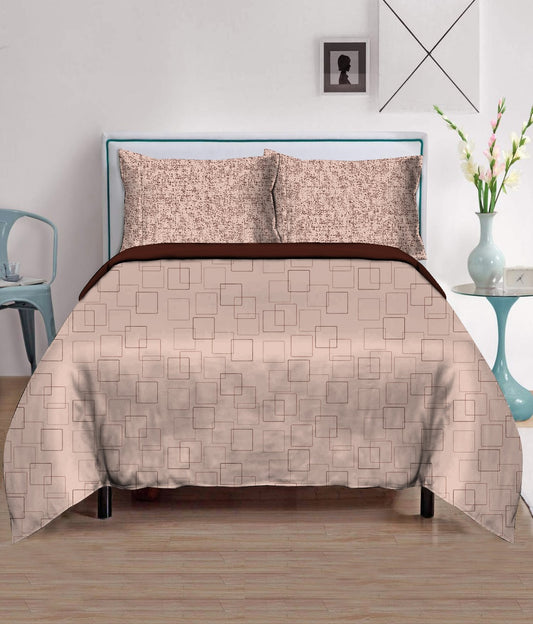 Blossoms micro cotton doublebed 300gsm bedsheet with 2 pillows.