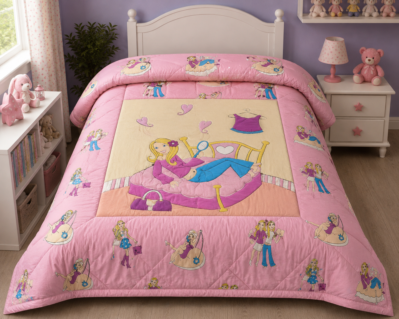 Blossoms kids barbie comforter |60*90inch |