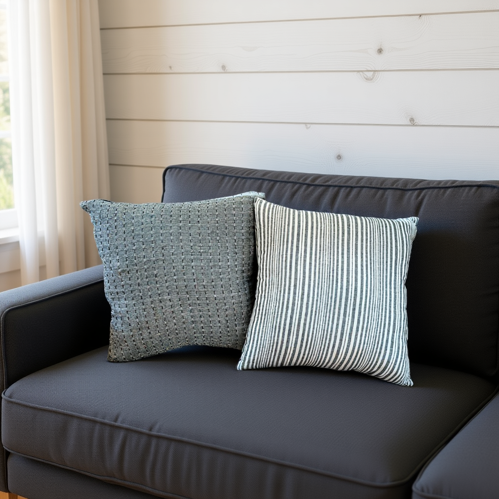 Blossoms Cushion's winter collection with very heavy and warm cotton , grey and white lining  colour ,with self work | 16x16* inch |pattern cushion covers | pack of 2