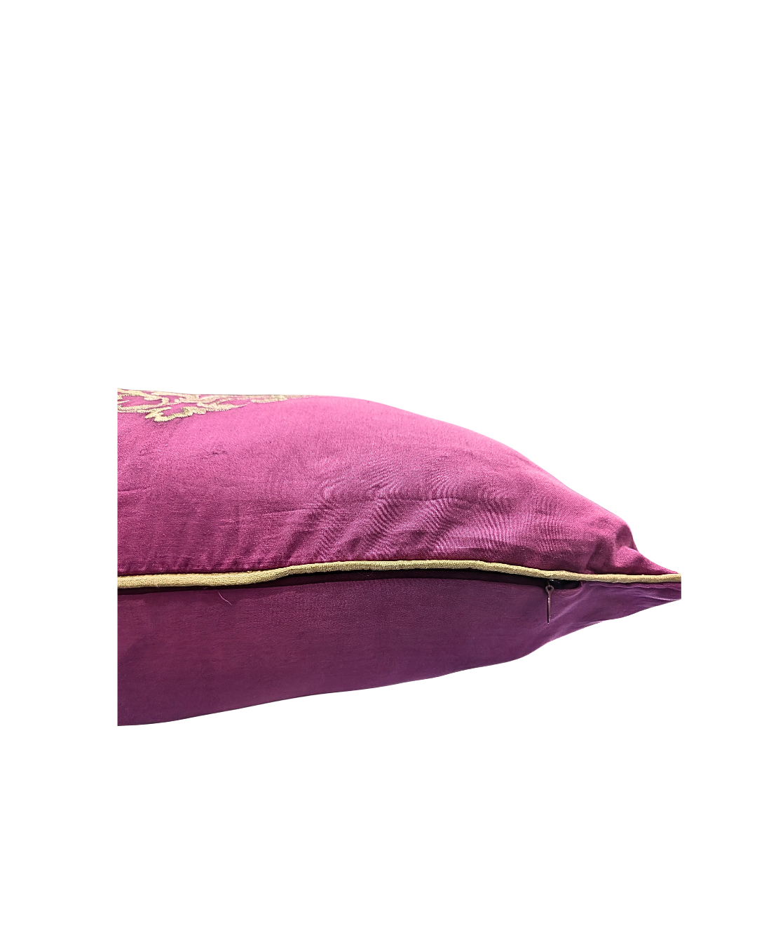 Blossoms magenta colour cotton fabric Cushion covers| 16x16 inch | super premium embroidery | pack of 1