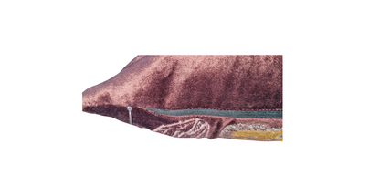 Blossoms champagne colour velvet Cushion covers| 16x16 inch | super premium embroidery | pack of 1