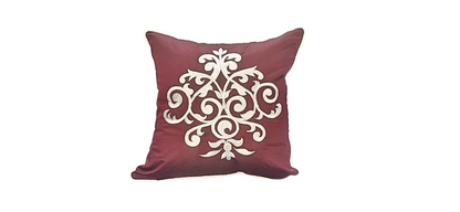 Blossoms Decorative Designer Cushion Cover |Embroidered work| 16x16|inch, Cotton Fabric|Modern Design. Set of 1 .