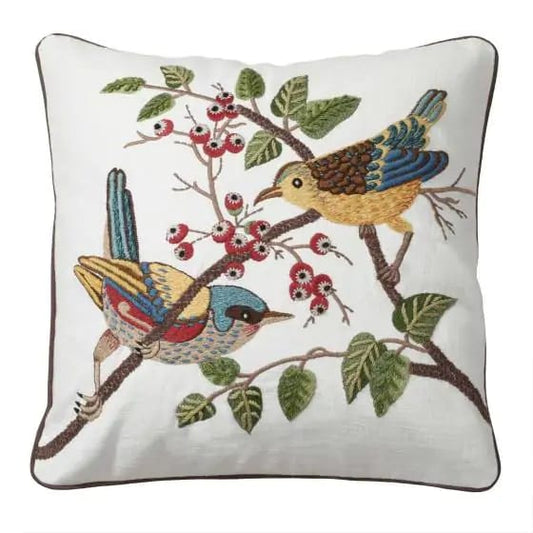 Blossoms Decorative Cushion Cover |embroidered| 16 by 16| Cotton Fabric|Modern Design|cc|emb|450