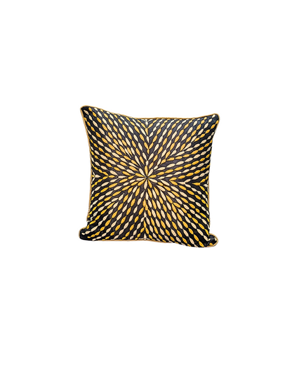 Cushion coverBlossoms embroidered White silk Cushion Cover | 14*14 inch cushion covers| modern embroidery | pack of 1