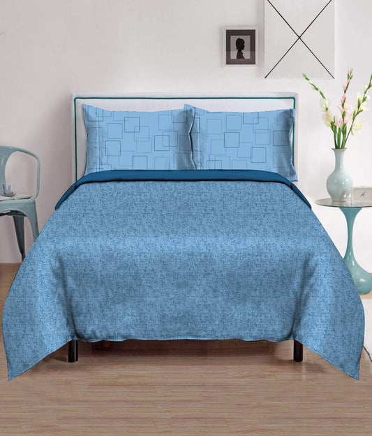 Blossoms micro cotton doublebed 300 gsm bedsheet with 2 pillows.