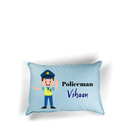 "Police kids" theme embroidered personalised cushion.Best for gifting.Name can be changed