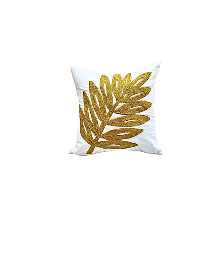 Blossoms Embroided aari work cushion cover. 14*14 inch Pack of 1