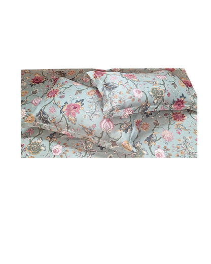 Blossoms 100% pure cotton printed floral 400 TC bedsheet. King size.