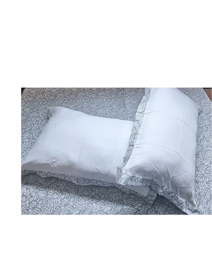 Blossoms king size printed floral bedsheet 500 tc with 2 pillows