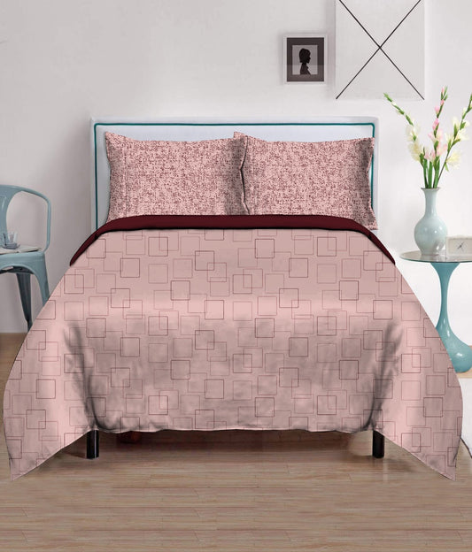Blossoms micro cotton doublebed 300gsm bedsheet with 2 pillows.