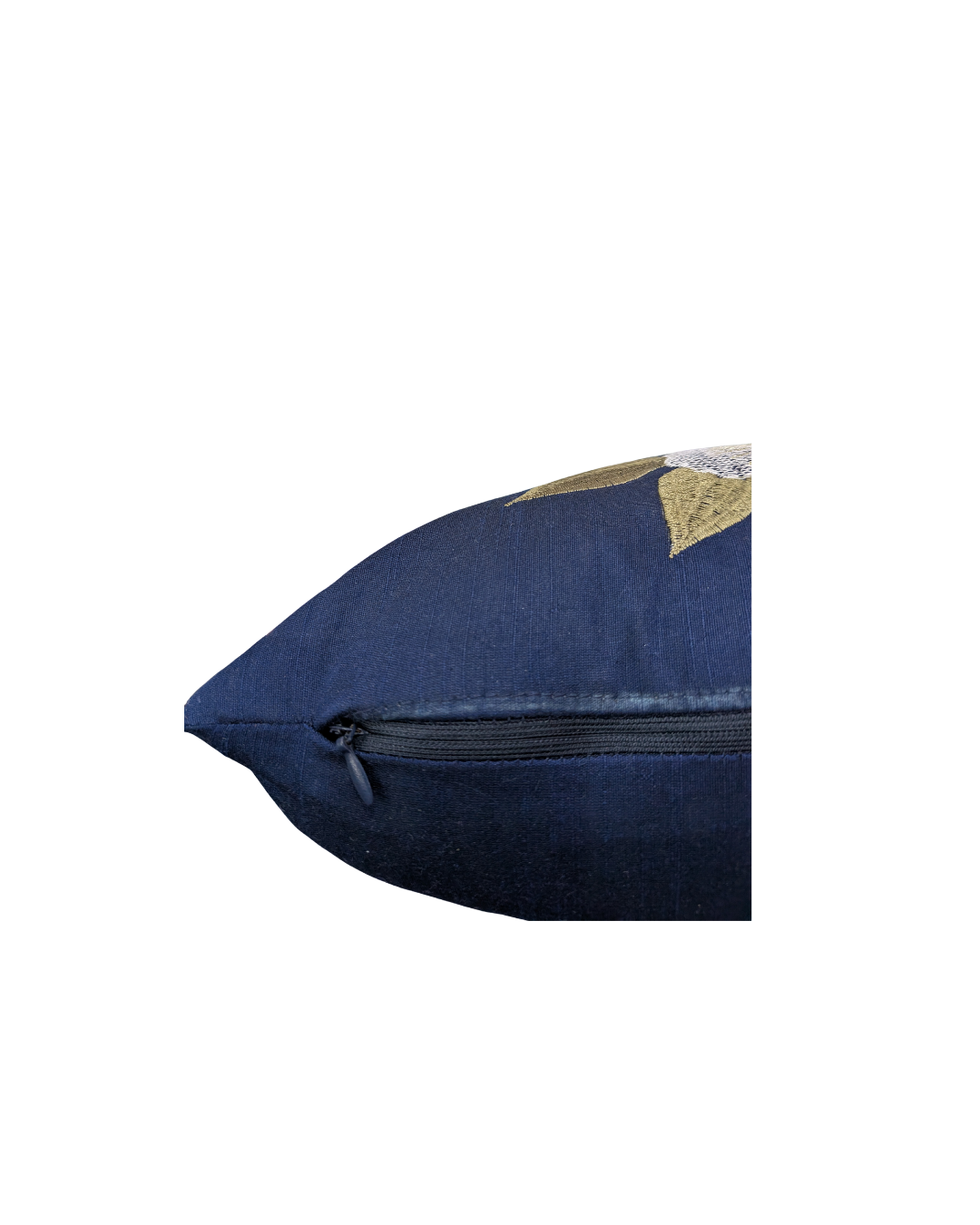 Blossoms embroidered cotton navy Blue Cushion Cover | 16x16* inch |bird and floral embroidered cushion covers | pack of 1