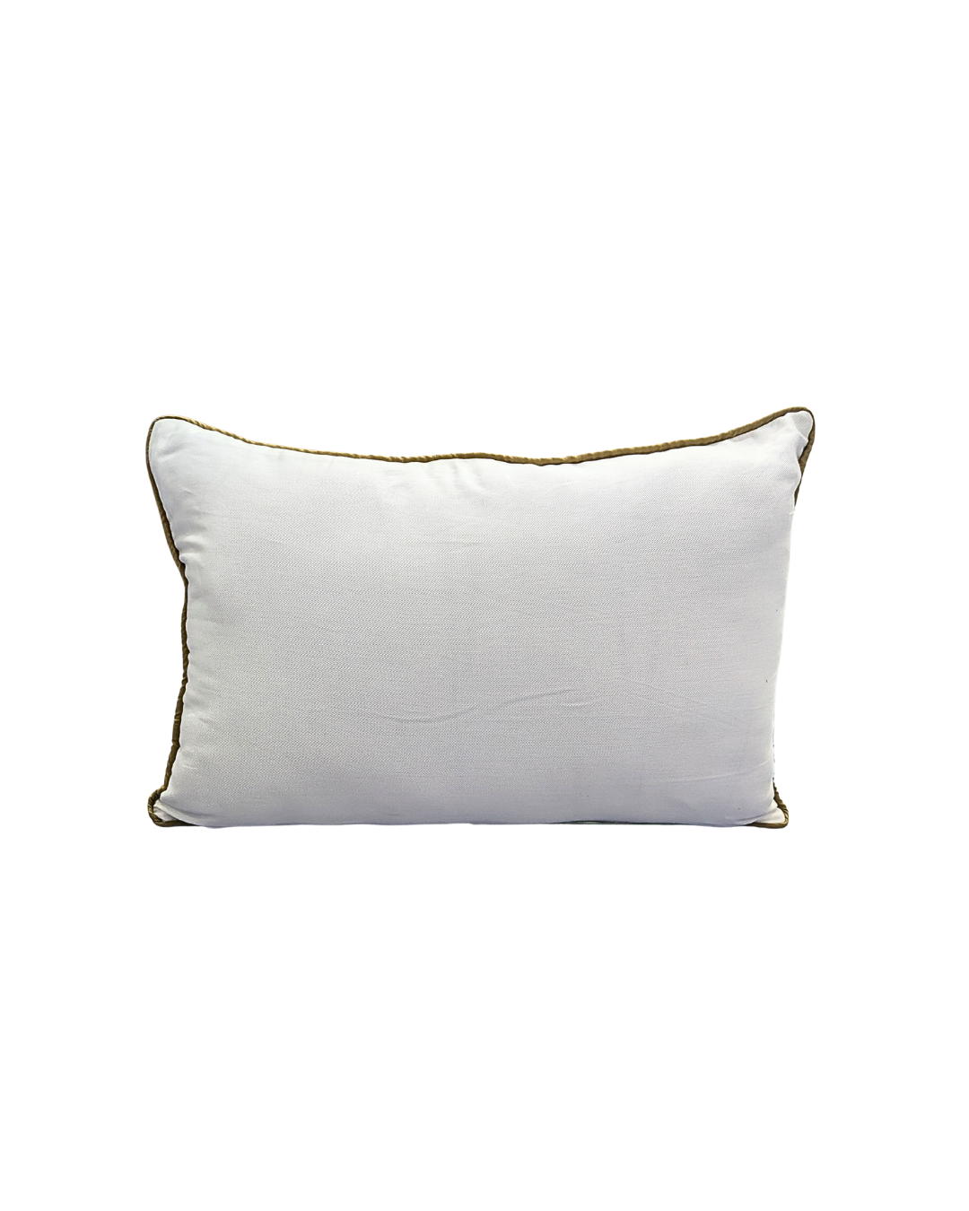 Blossoms off white colour cotton fabric Cushion cover embroidery | 12x18 inch | super premium zari embroidery | pack of 1